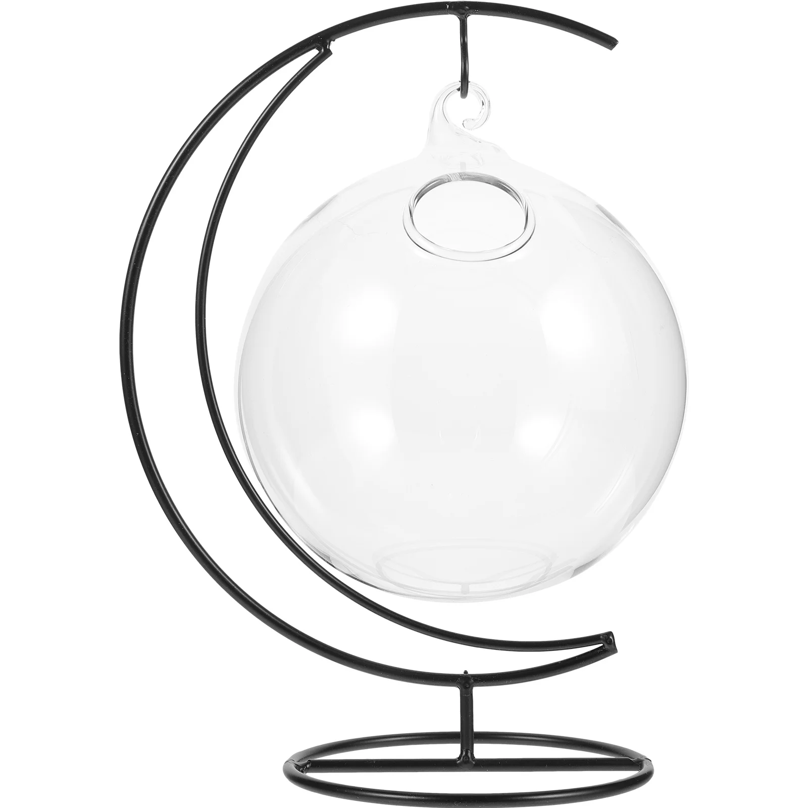 

Clear Wine Glass Beverage Glass Cocktail Cup Moon Elegant for Parties Hotels Wine Glasses with Iron Stand