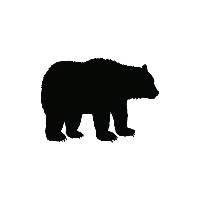 1pc Bear Sticker Grizzly Black Outdoors Wild Car Window Laptop Vinyl Decal Die Cut Vinyl Decal For Windows, Cars, Trucks, Virtua