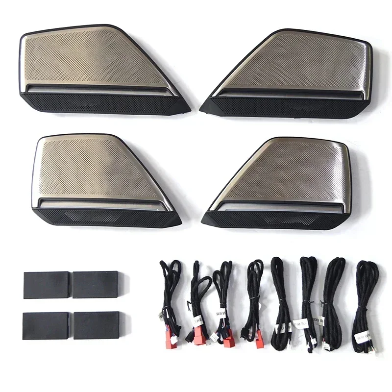 

Car Door Horn Trim Panel Decorative Lamp Interior Ambient Lights 30 Colours LED Metal Speaker Cover For Audi A6 A7 C8 2019-2023