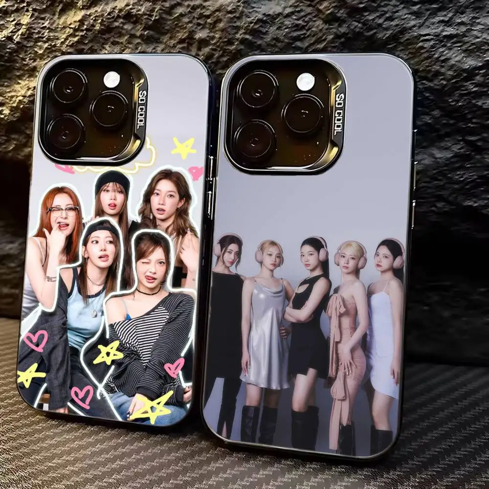 Vogue L-LE S-SSERAFIM Artistic Phone Case For iPhone 17,16,15,14,13,12,11 Plus,Pro Max,XS,Colorful Silver Black Cover