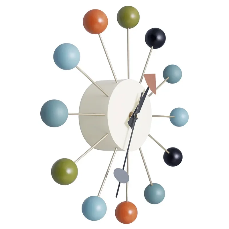 Candly Ball Wall Clock Round Quient Interior Decoration 3D Clocks for Living Room Small Size Art Wall Decor Home Furnishings