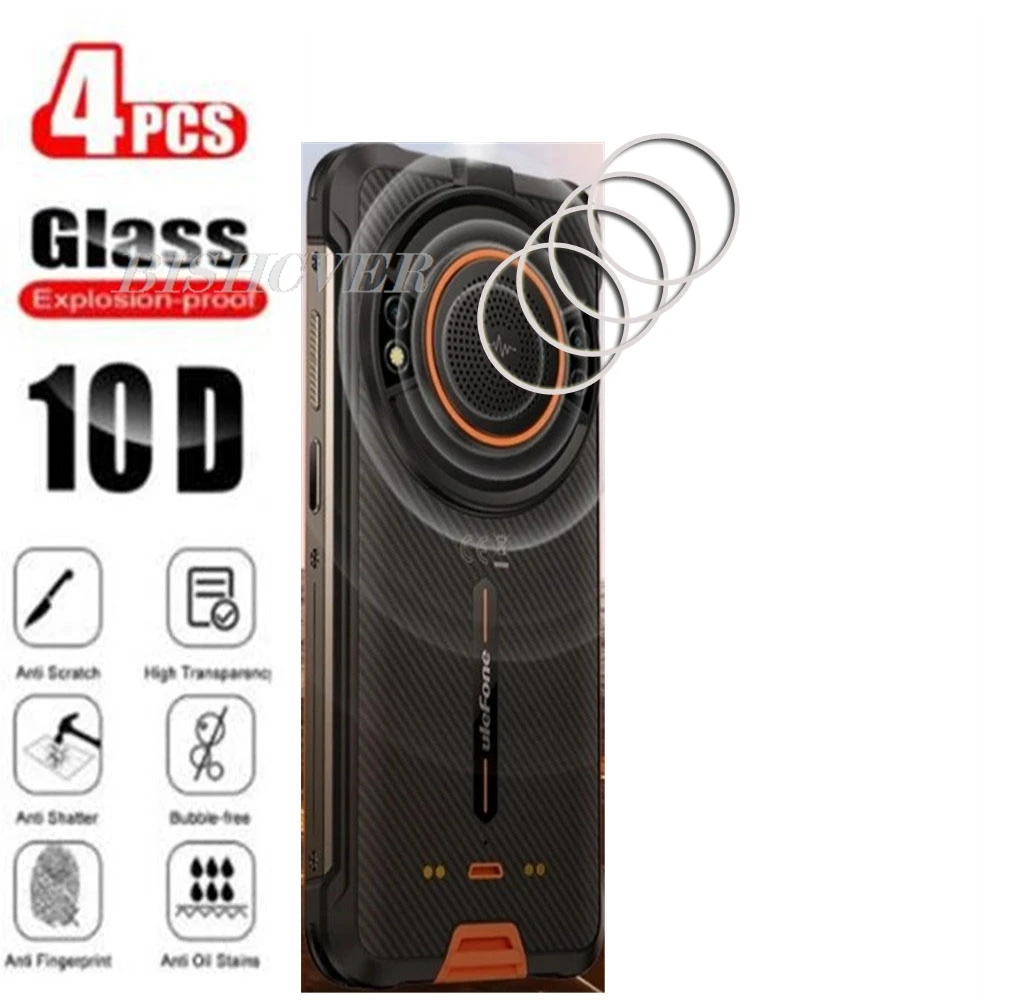 4 Uds lente de cámara de cristal para Ulefone Power Armor 16S 16 Pro Protector de pantalla película Protector de lente de cámara película protectora suave