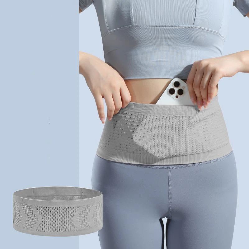 Seamless Invisible Running Waist Belt Bag Gym Bags Lightweight Invisible Mobile Phone Bags Portable Elastic Run Cycling Bag