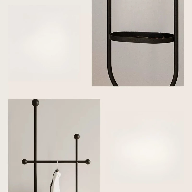 Gold Metal Clothes Rack Aesthetic Standing Narrow Boutique Nordic Clothing Racks Hotel Designer Ganchos Para Ropa Room Furniture