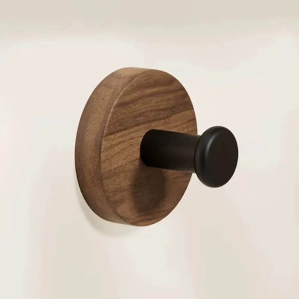 New Self-adhesive Hook Walnut 6cm Wall Hook No Punching Coat Storage Rack Kitchen