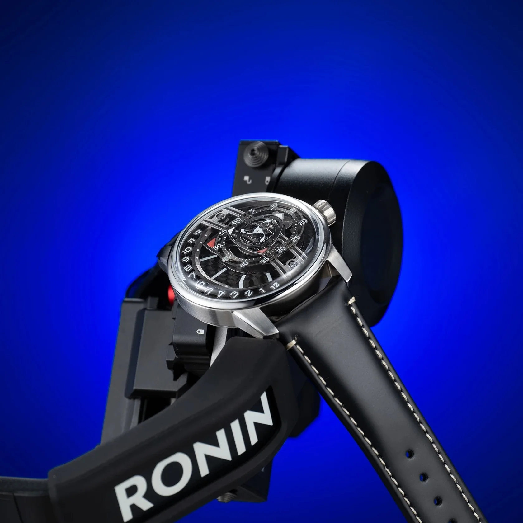 OBLVLO メンズ自動巻き腕時計 42MM 新しい機械式腕時計 夜光 50m防水 サファイア スモールローターダイヤル