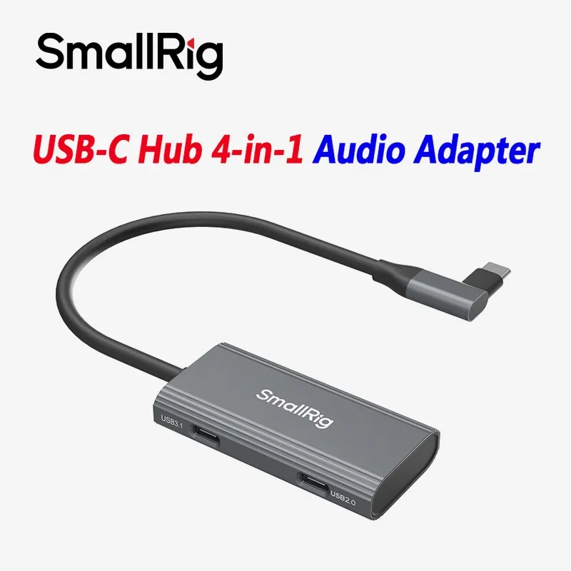 SmallRig 4598 USB-C Hub 4-in-1 PD/USB-C 3.1/USB-C 2.0 With Audio Adapter