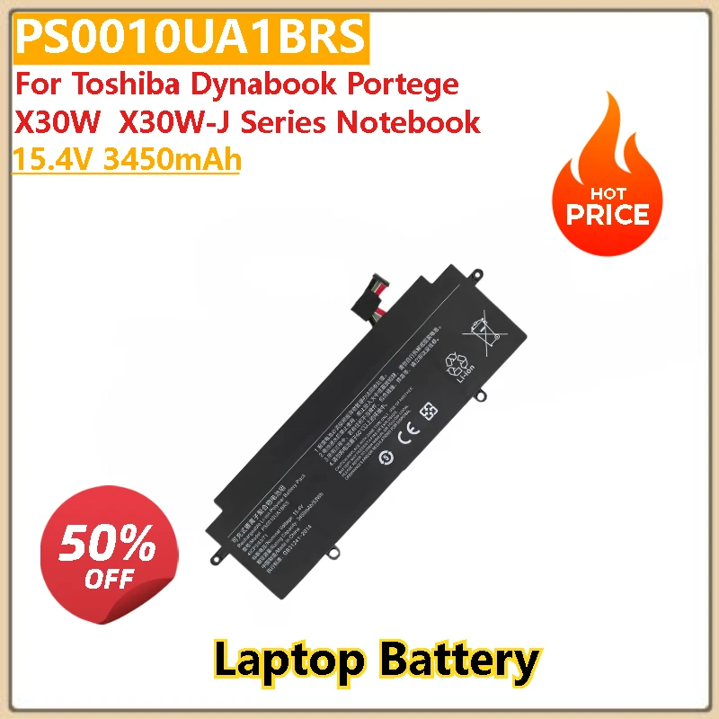 100% New High Quality 15.4V 3450mAh Laptop Battery PS0010UA1BRS For Toshiba Dynabook Portege X30W  X30W-J Series Notebook