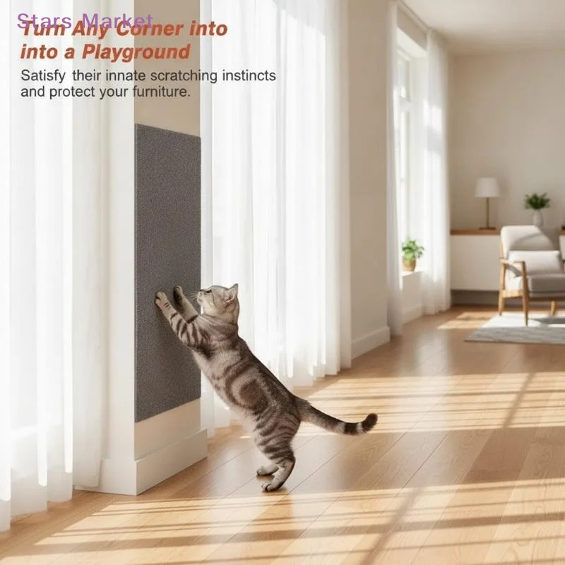 Self Adhesive Stair Rug Randomly Cut Cat Paw Pads Non Slip Floor Mats Solid Color Soundproofing Stair Floor Mats