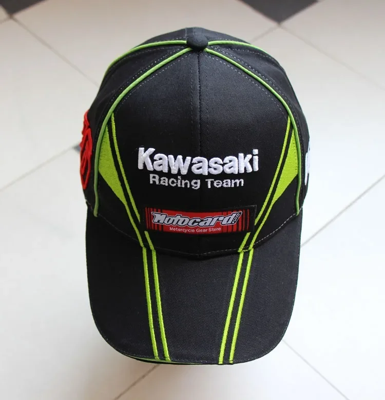 MOTO GP Kawasaki Embroidery Motorcycle Off road Motorcycle Fan Sunscreen Racing Hat Baseball Hat Sun Hat