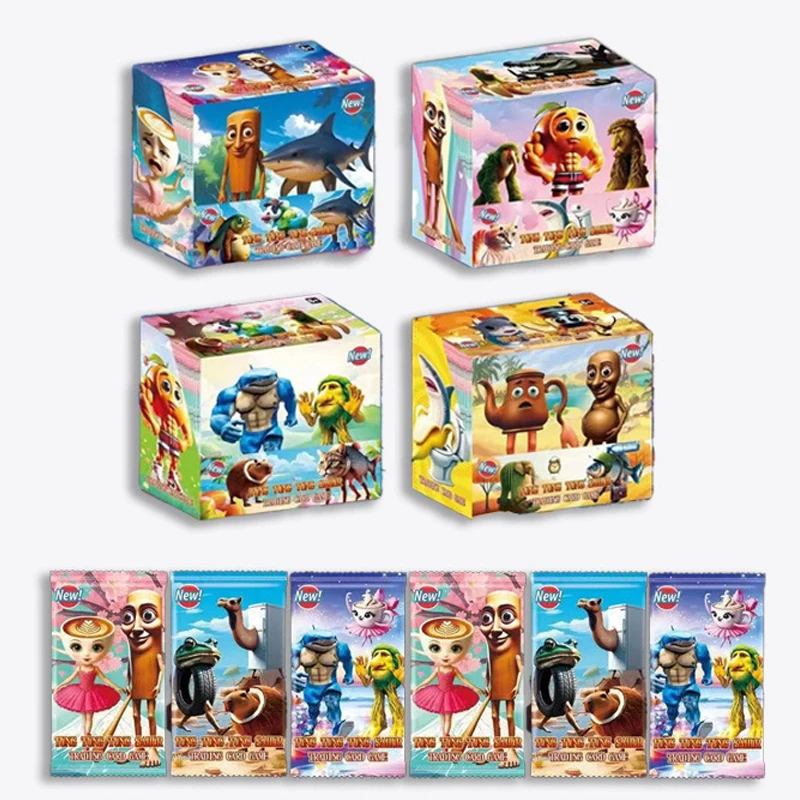 

Collection Cards Italian Brainrot Tungtungtung Sahur Tralalero Tralala-Children's Card Game Toy Trading Cards for Birthday Gift