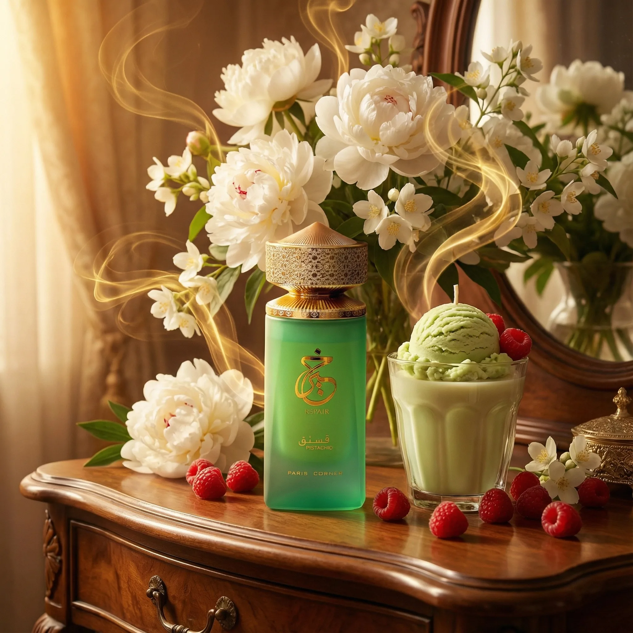 باريس كورنر فستق كير EDP 3.4 أونصة سائلة، عطر جوزي حلو للجنسين، رائحة فستق فريدة للرجال والنساء