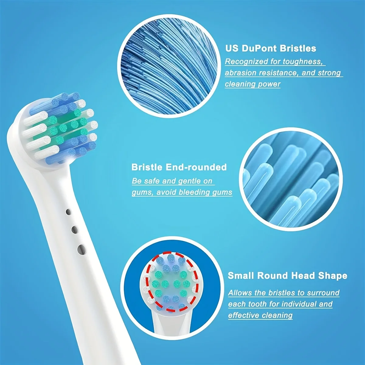10Pcs Replacement Toothbrush Heads Compatible with Oral-B Braun Professional Electric Toothbrush Heads Brush Heads image 5