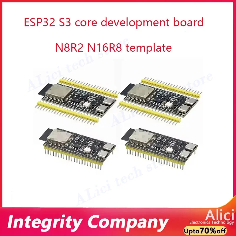 

The ESP32 S3 core board is equipped with the 1-N16R8 ESP32-S3-DevKITC-1 module development board