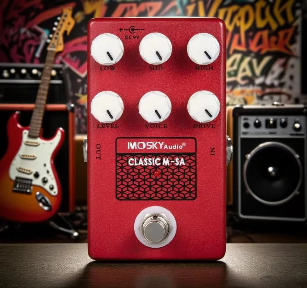 Speaker Guitar Tuner Pedal Guitar Effect Pedal based on Tech21 SansAmp Character California Simulation Drive Voice Level Guitar