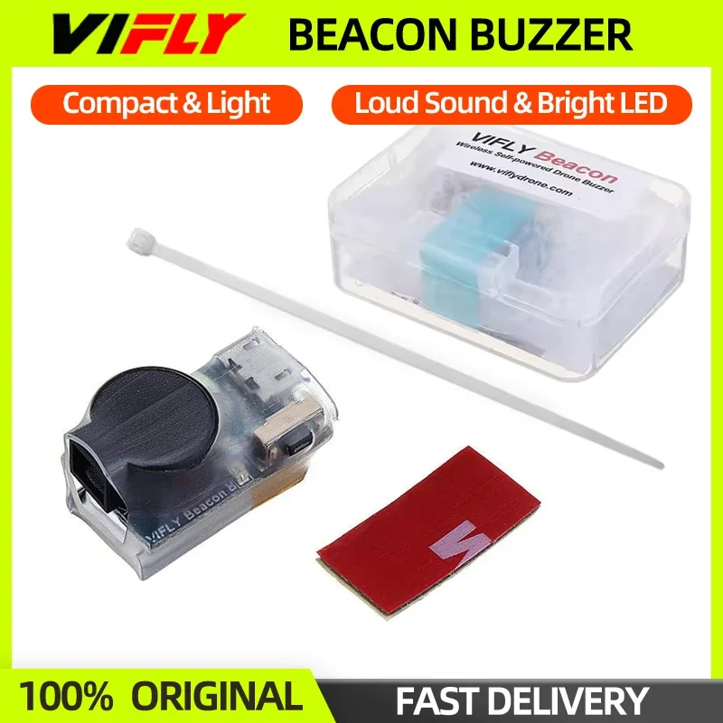 

VIFLY Beacon Buzzer Wireless Self-Powered Alarm Lost Model Beeper LED 105dB For RC FPV Airplane Racing Freestyle Drone