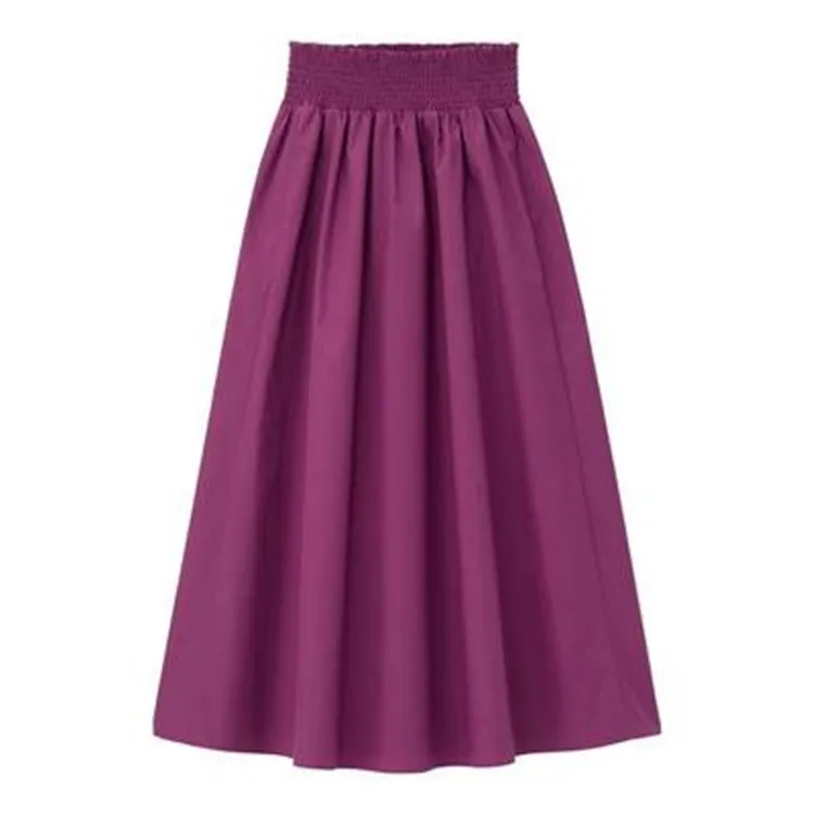 Hot sale plus size Autumn maxi long skirts,plus size cotton linen Spring party skirts blue black purple red