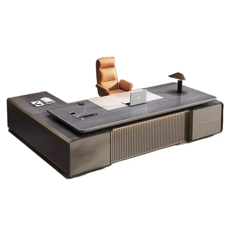 

Premium Boss desk modern simple high-end light luxury president desk office furniture combination