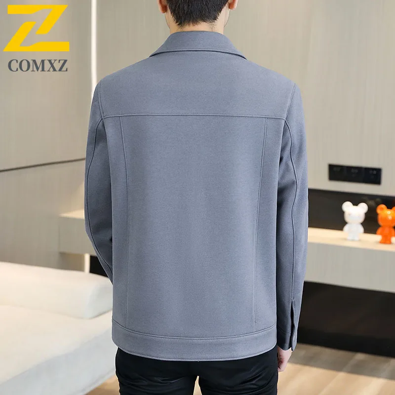 COMXZ Premium Mens Jacket Fashion ClassicTurndown Collar Adventure Comfort Coat Casual Daily Durable Spring Autumn Outerwear​