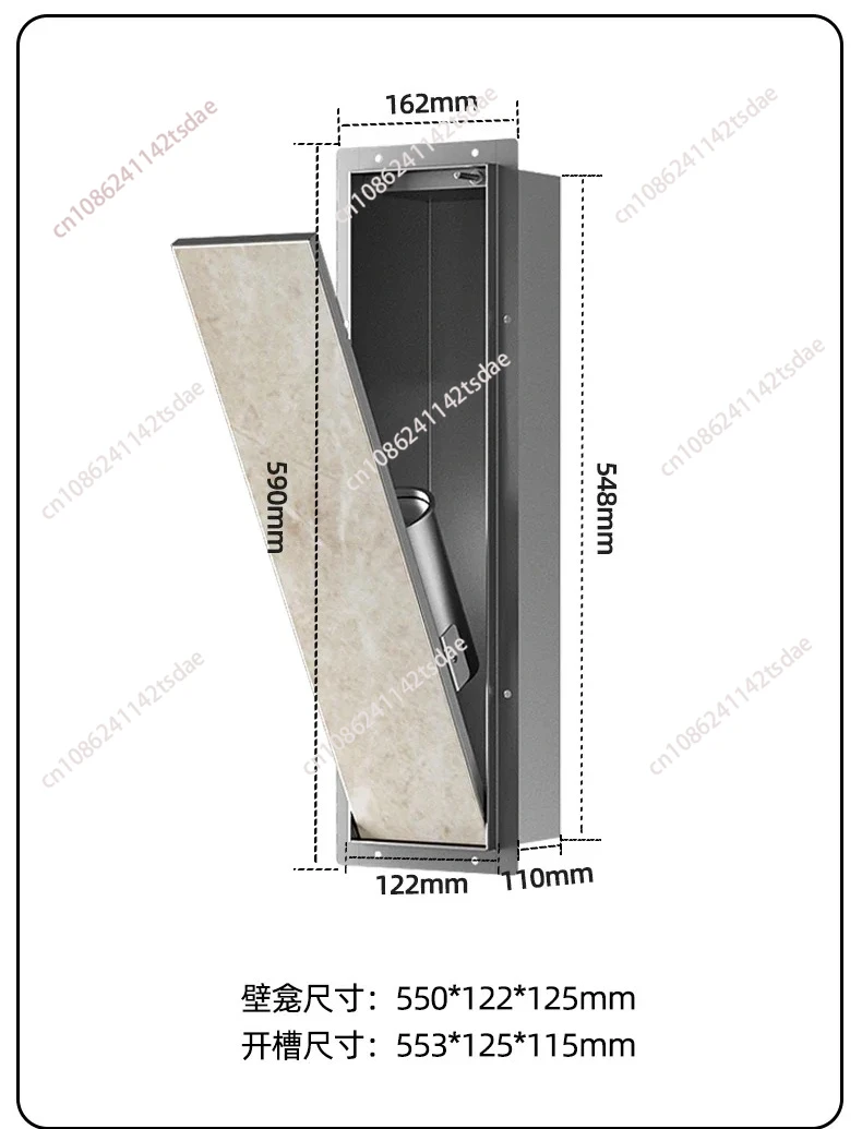 Hidden stainless steel niche toilet recessed toilet brush bathroom in-wall