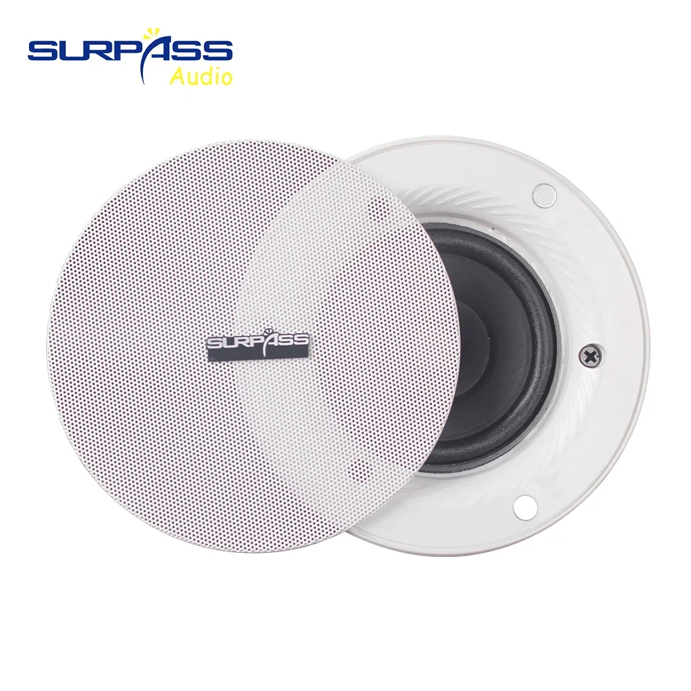 السلبي سقف مقاوم للماء الحمام سقف المتكلم مكبر الصوت البحرية سقف المتكلم المطبخ غرفة المعيشة نظام الصوت الصوت 25 واط