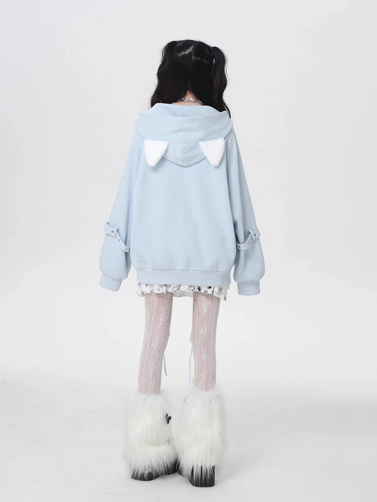 Streetwear Sweet Cool Girl Y2K Hoodies Cute Cartoon Print Zipper Long Sleeve Loose Casual Versatile Sweatshirts Jackets Women