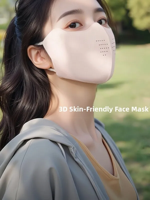 Adjustable Breathable Summer New Style Sun Protection Face Mask Thin Stereo Design Eye Corner Protection Ear Wear for Couples