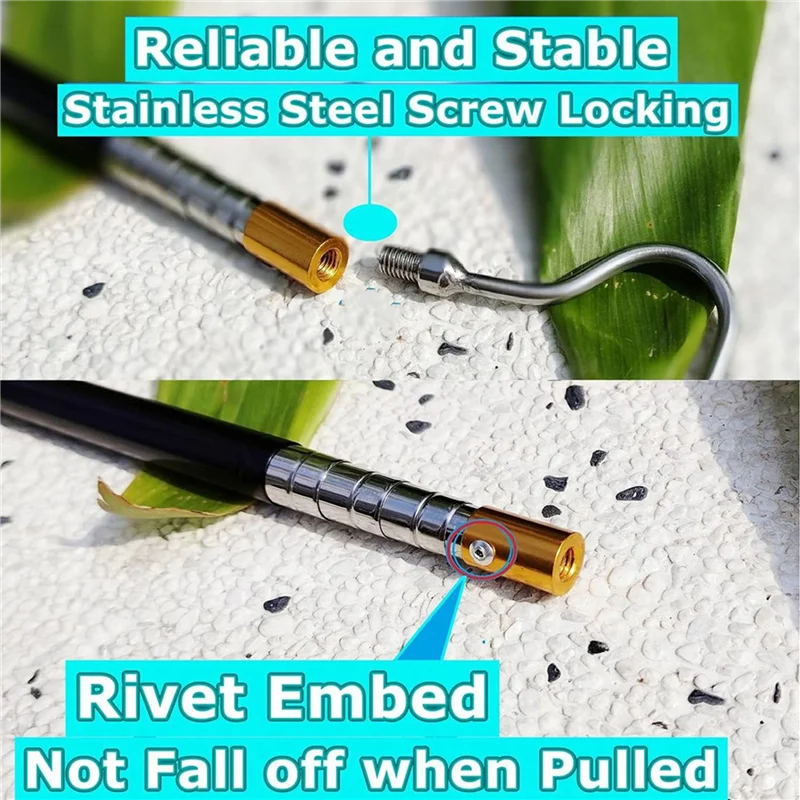 【أقل سعر!】5 قطع من عمود عصا صائد الزواحف بخطاف الثعبان مقاس 61 بوصة، مجموعة أدوات التعامل مع الثعبان لثعابين الثعبان النحاسية ريمو #2