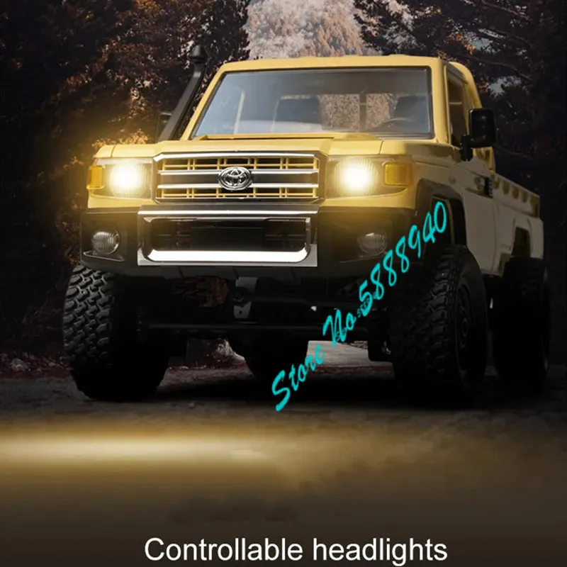 1/12 Full Scale Remote Control Climbing Truck Vehicle 2.4G Controllable Light Retro Off-Road Simulation Pickup Style RC Truck