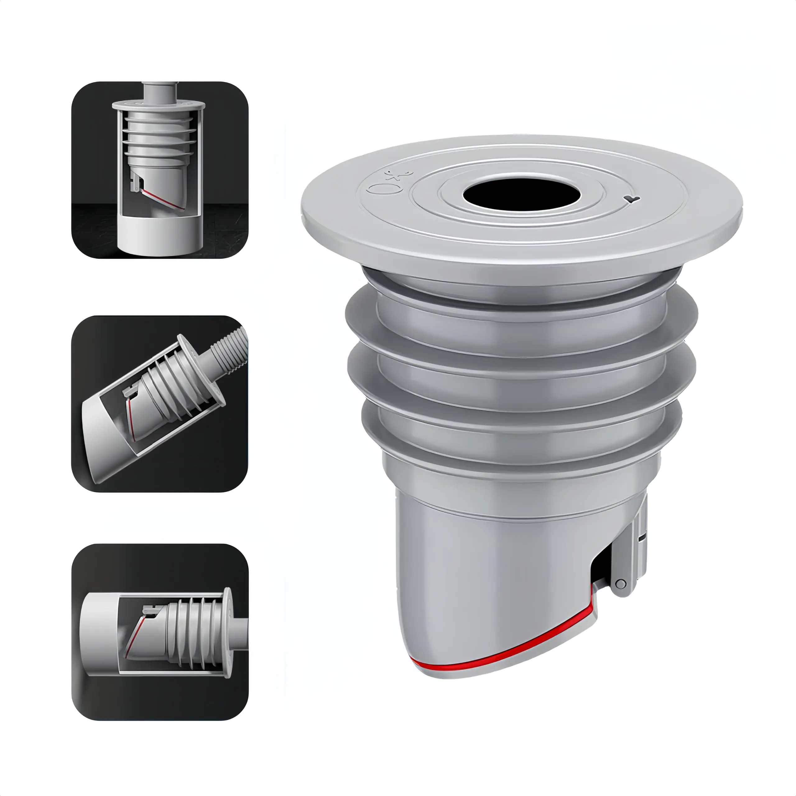 Washing Machine Drain Hose Seal, Washer Drain Hose Seal, Anti-Odor Drain Plug Sewer Pipe Seal Ring Sealing Cover Sealing Plug