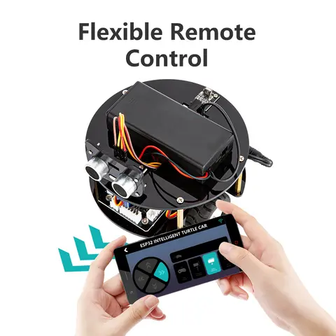 KUONGSHUN मल्टीफ़ंक्शन स्मार्ट लिटिल टर्टल रोबोट कार ESP32 Arduino रोबोट STEM किड्स प्रोग्रामेबल रोबोट किट के लिए 8 best sales रोबो आर्डिनो - №2