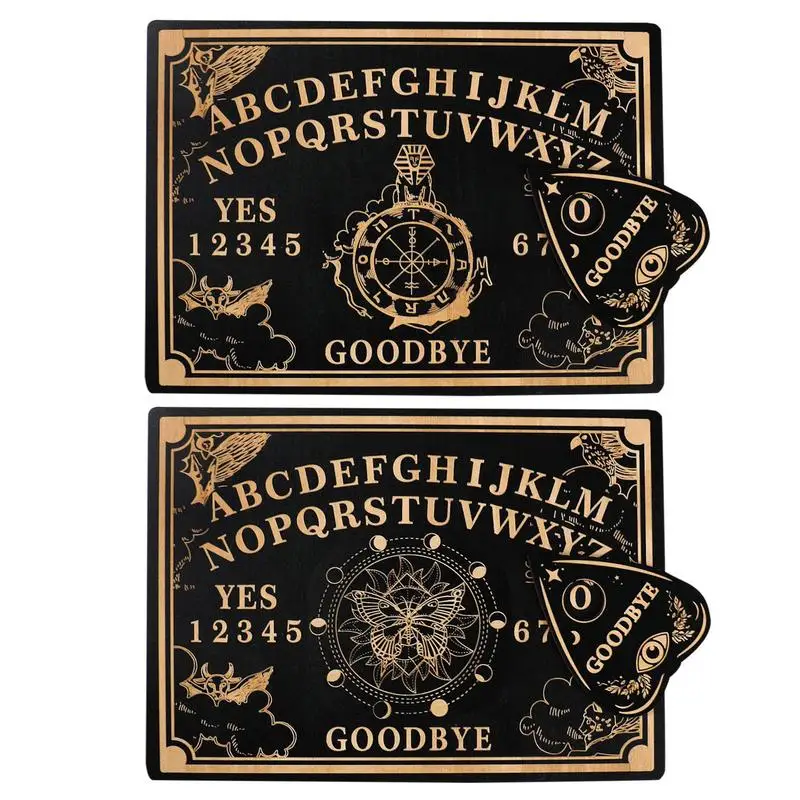 12 Inch Ouija Board Wooden Divination Pendulum Board Engraved Magic Board Witch Sun Pendulum Board Kit Wiccan Altar Supplies