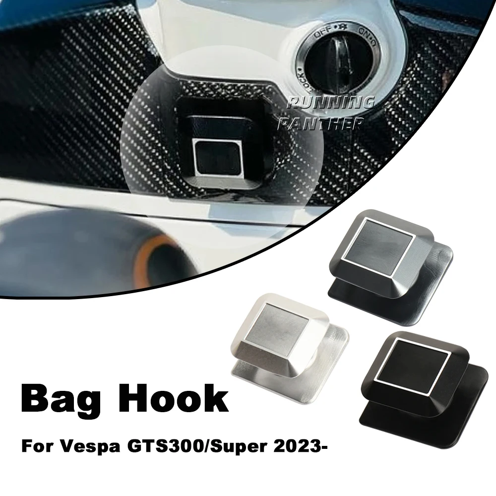 Motorcycle 3 Color Hook Anti-wear CNC Aluminum Hook Helmet Bag Universal For Vespa GTS 300 Super GTS300 gts300 SUPER 2023 2023