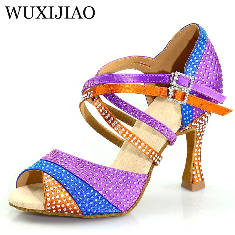 WUXIJIAO Latin Dancer Rumba Samba Ballroom Party Ladies Dancing Sexy Ladies Sandals Wedding Shoes