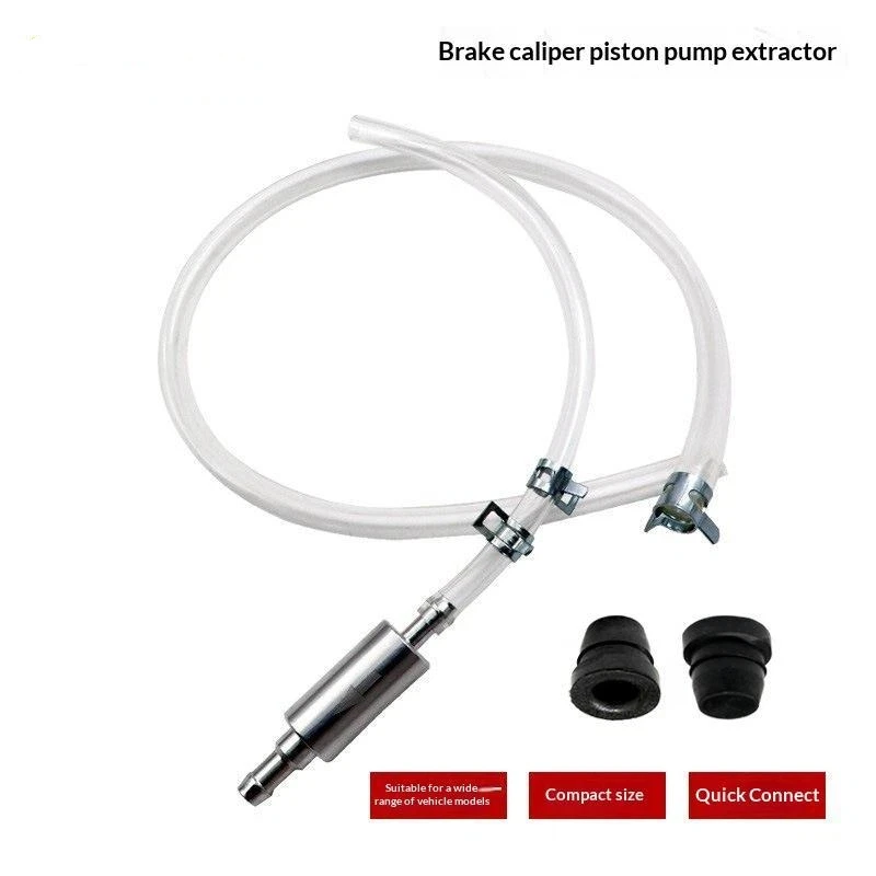 Brake Caliper Fluid Bleeder Hose Kit Low Temp Resistant Clear Tube Quick Connector for Car Cold Area Repair Work