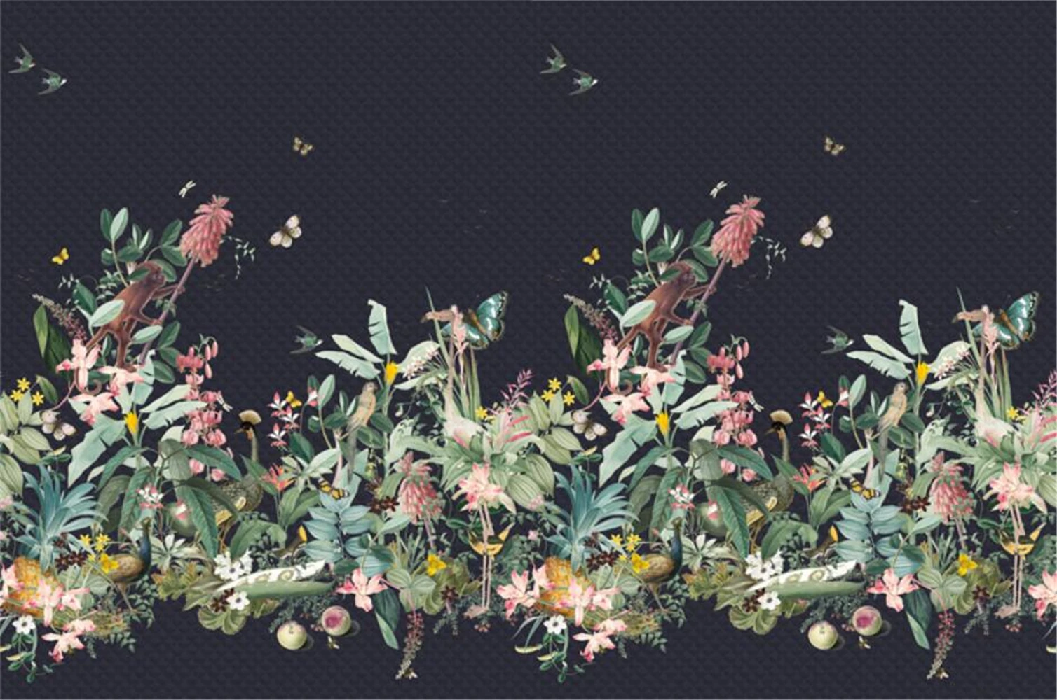 Papel de parede Nordic มือวาด tropical บทคัดย่อ plant art 3d วอลล์เปเปอร์ห้องนั่งเล่นโซฟาทีวีพื้นหลังกําแพงตกแต่งบ้าน