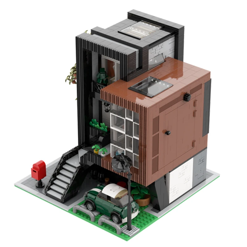 MOC-décennie s de Construction Modulaires Coréens Modernes, Villa, Ville, Vue sur la Rue, Appartement, Maison, Briques à Assembler Soi-Même, Jouets, Cadeau, 10205