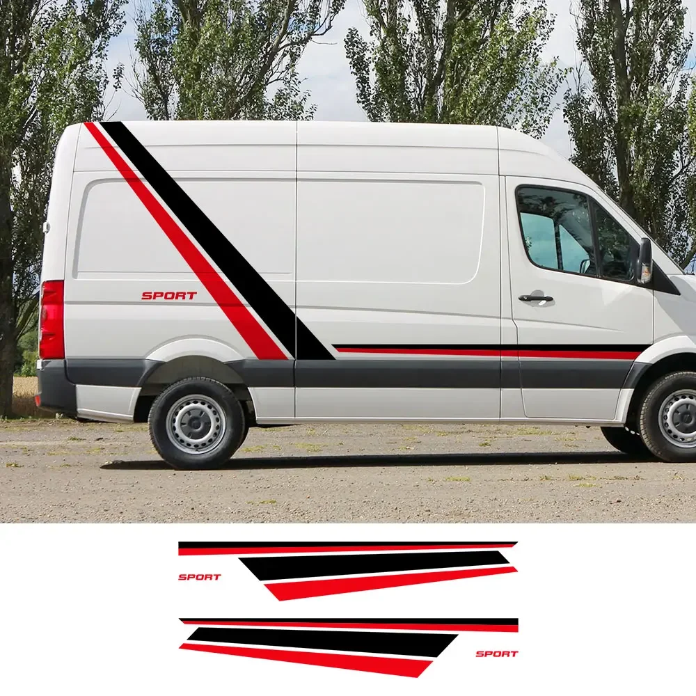 

Car Stickers For Volkswagen Crafter Custom Sports Sides Decor Camper Van Graphics Decals Decoration Auto Tuning Accessories