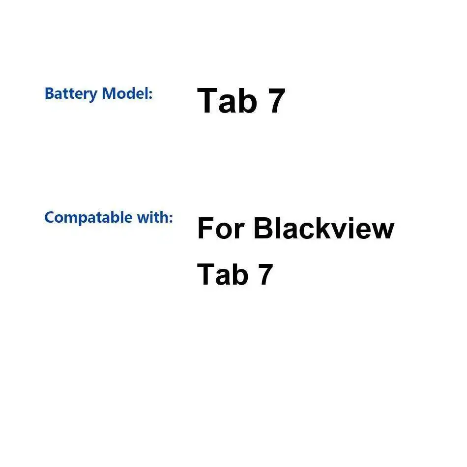 

Для Blackview Tab 7 Сменный аккумулятор премиум-класса для планшета 6580 мАч Надежный источник питания