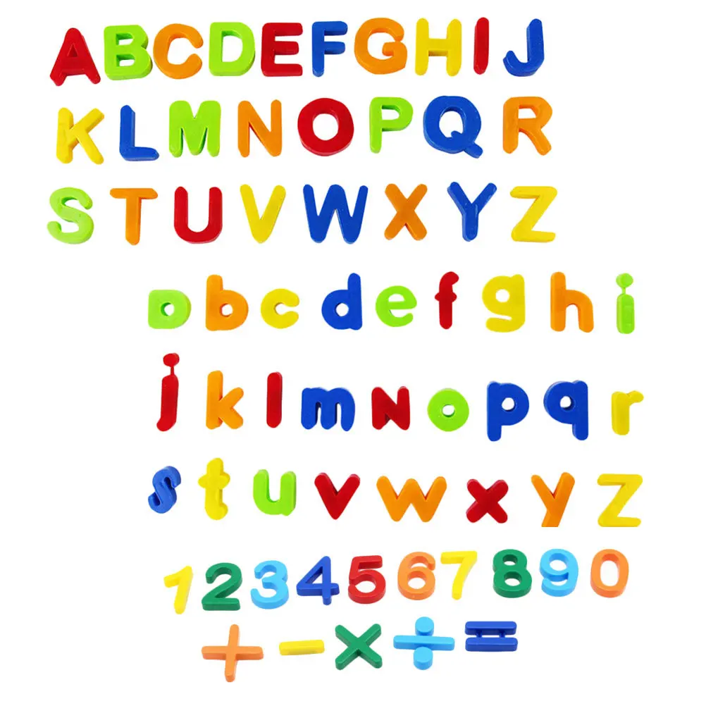 1 セット磁気冷蔵庫教育アルファベット数字ステッカーカラフルな数学学習デカール子供用冷蔵庫装飾