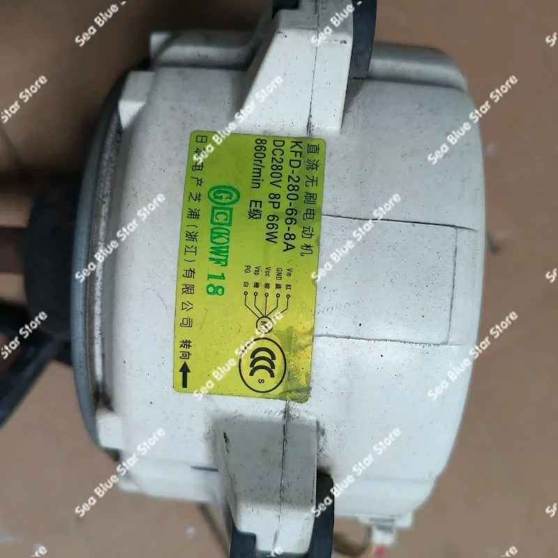 Original motor air conditioner variable frequency external motor KFD - 280-66-8 A 9200V-8P-68W used disassembly parts