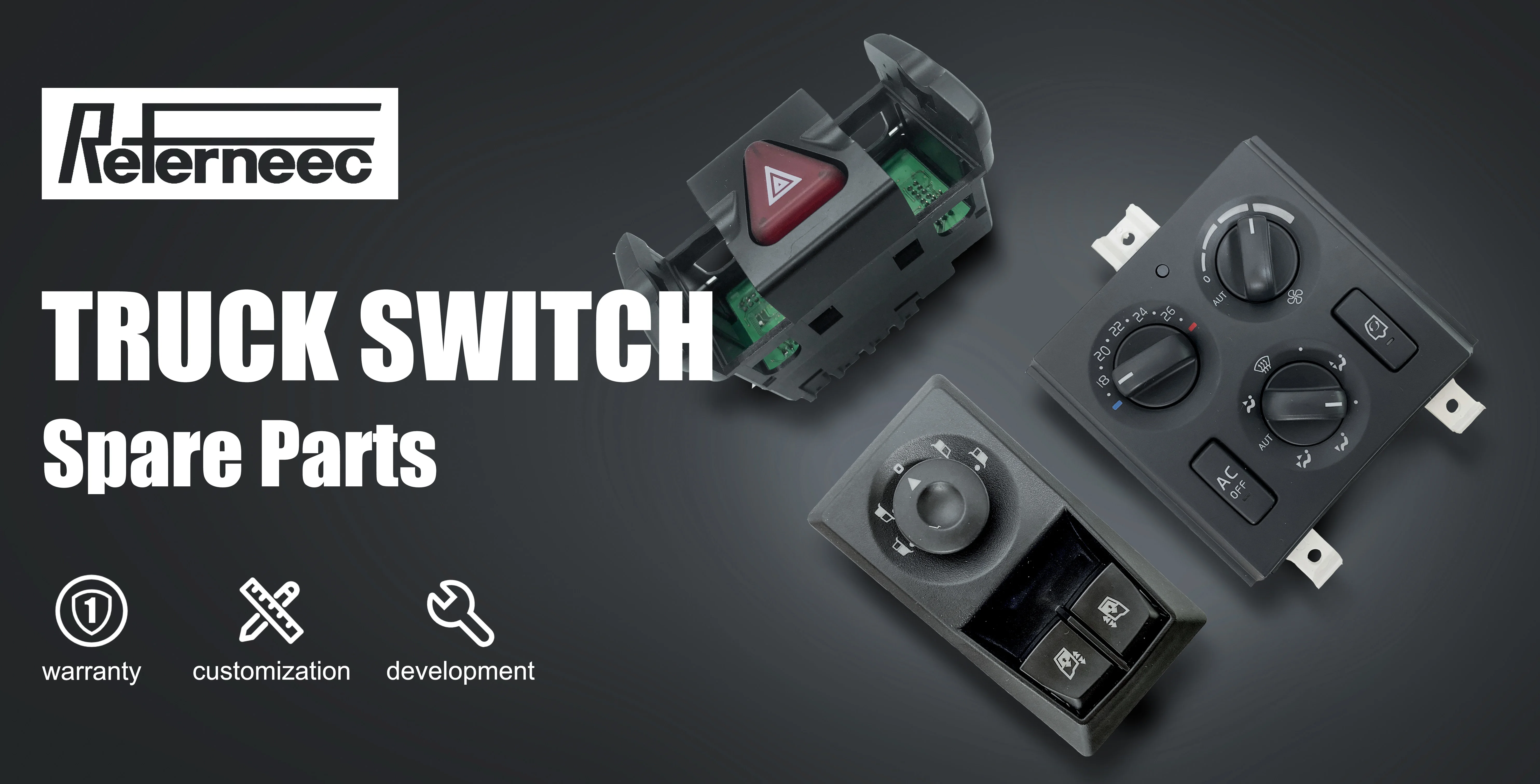 

REFERNEEC 1540673 1900317 2252076 540673 Headlights Alert Switch 9 Pins for SCANIA Truck 4-/F-/K-/N-Series
