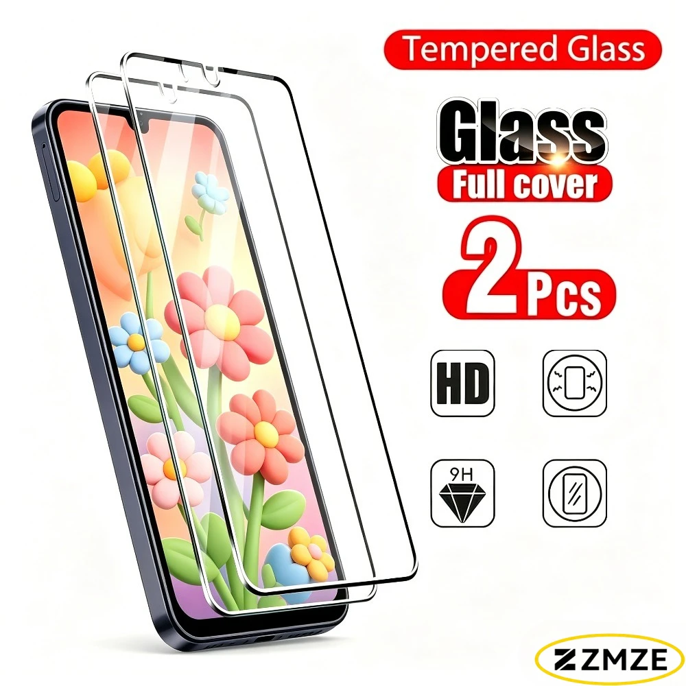 

2Pcs Ultra Clear Tempered Glass for Samsung Galaxy A17 A25 A26 A35 A36 A55 A57 A56 A53 A37 A16 A15 Anti-Scratch Screen Protector