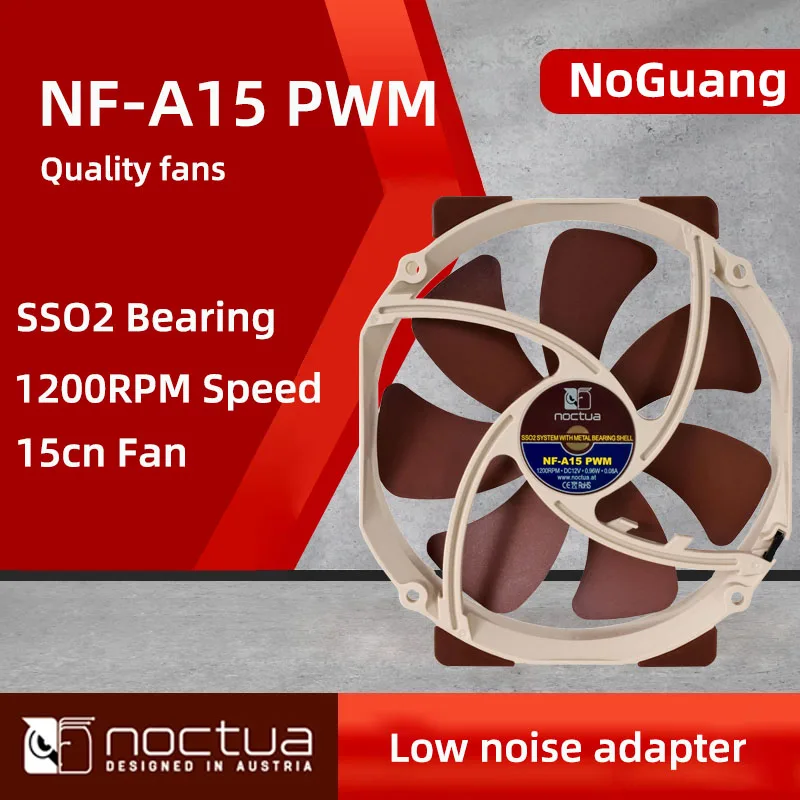 Noctua-デスクトップ用の冷却ファン,NF-A15 pwm,15cm,u14s d15s