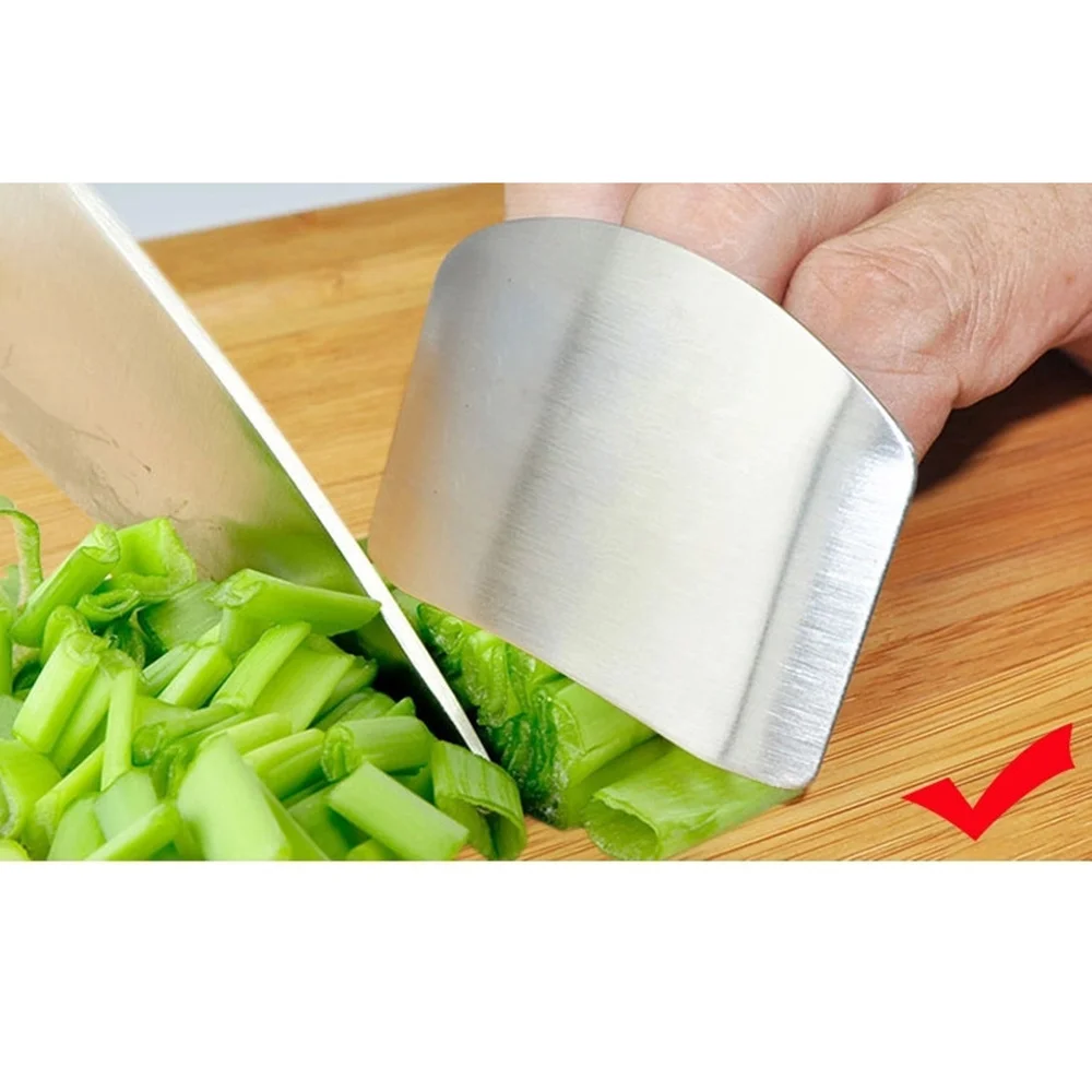 1~10PCS Stainless Steel Finger Protector Anti-cut Finger Guard Safe Vegetable Cutting Hand Protecter Kitchen Gadgets Kitchen