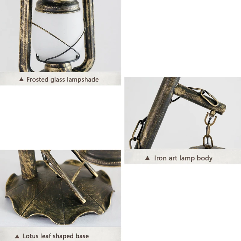 خمر مصباح مكتبي للزينة خمر الكلاسيكية الحصان مصباح الإبداعية غرفة المعيشة دراسة غرفة نوم الحديد المطاوع الجدول مصباح الصدرية #6