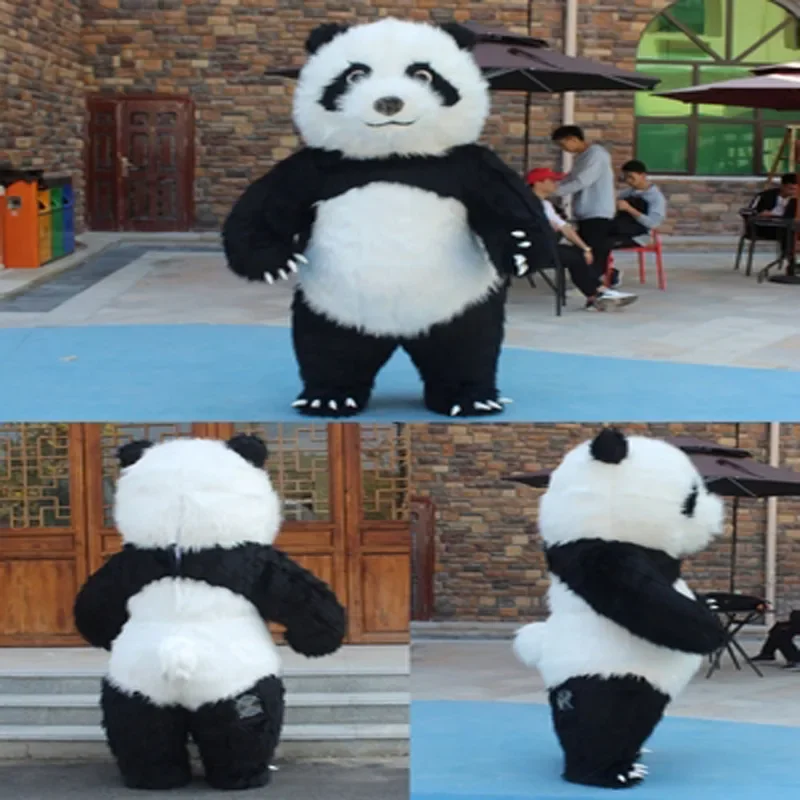 2024 Bear Giant Polar Inflatable Cartoon Walking Costume Street Funny Giant Panda Mascot Costume Party Role Play Plush Doll