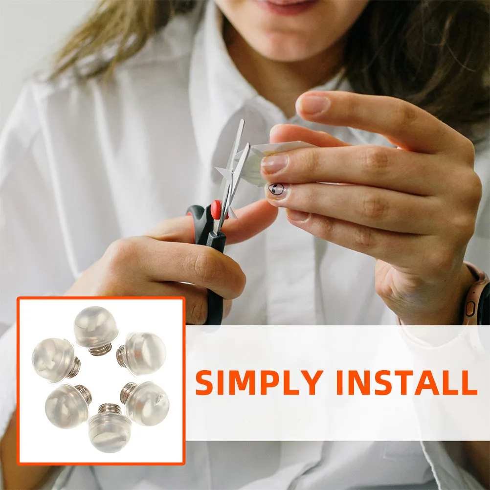 10 قطعة صالون الحلاقة استبدال مقص مصدات الشعر الصامت المقصات أجزاء دائم سهلة التنظيف لأدوات التهيأ الشعر القص الخمار #6