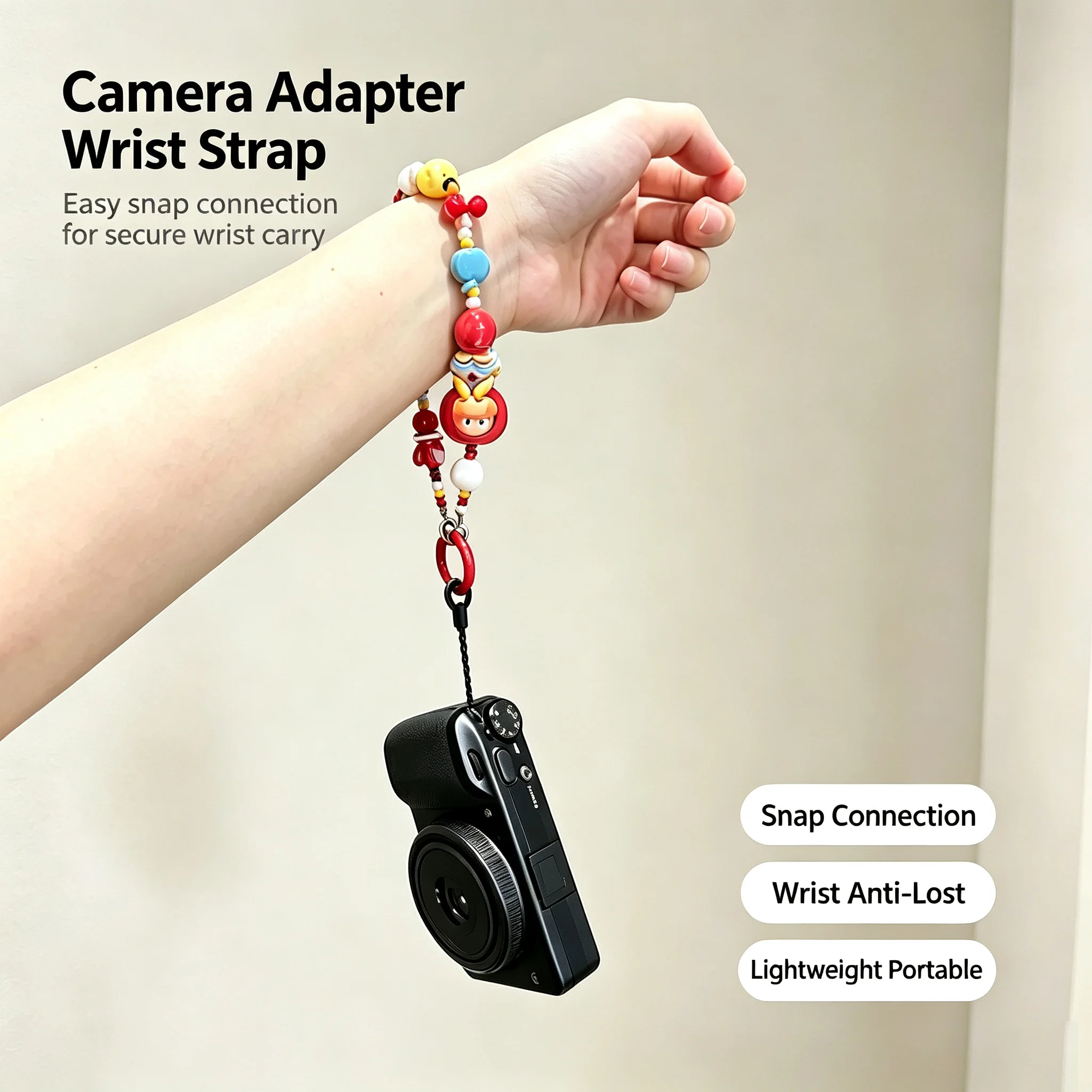 Camera Strap Adapter Loop Connecting Rope Extension Cord for Sony ZV-1F RX0 RX1 RX1R II Canon V1 SX740 Fuji X100V X100VI Leica