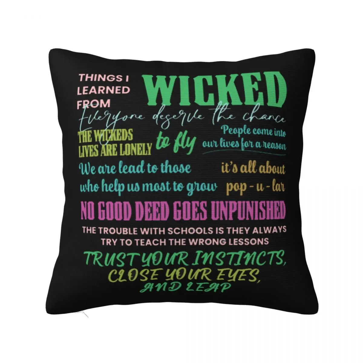 Things I Learned From Wicked Square Pillowcase Pillow Cover Cushion Zip Decorative Comfort Throw Pillow for Home Bedroom